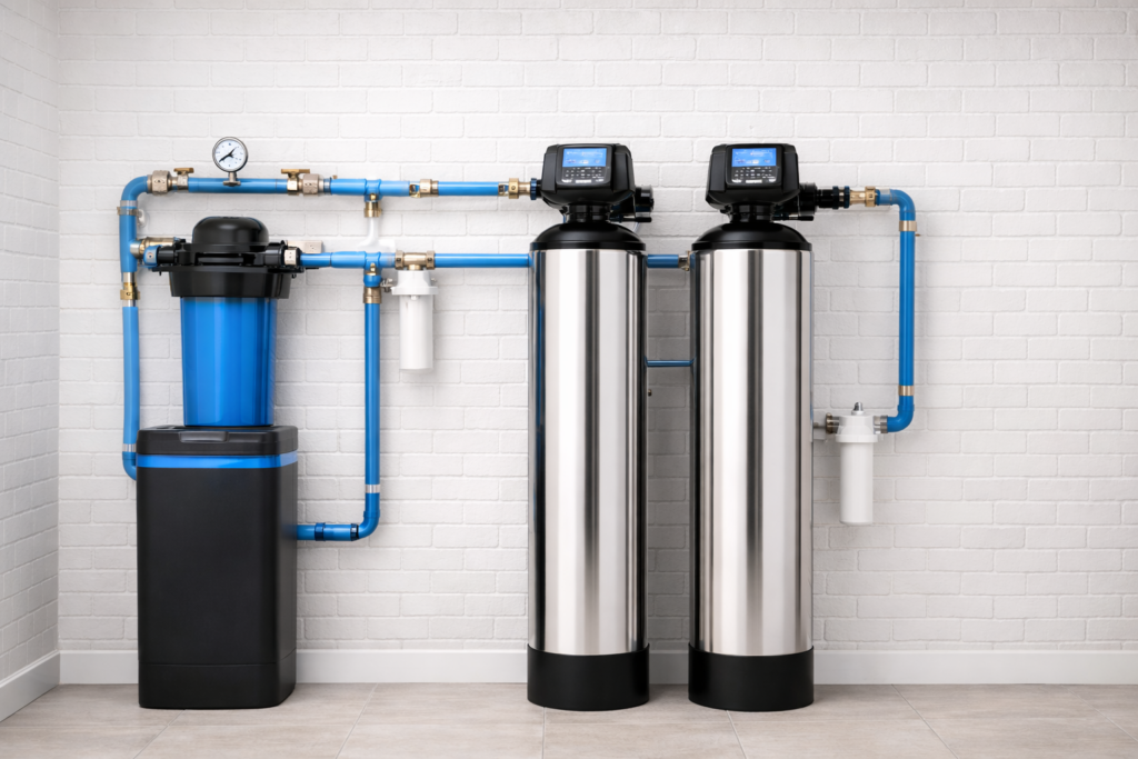 Whole-home water filtration system